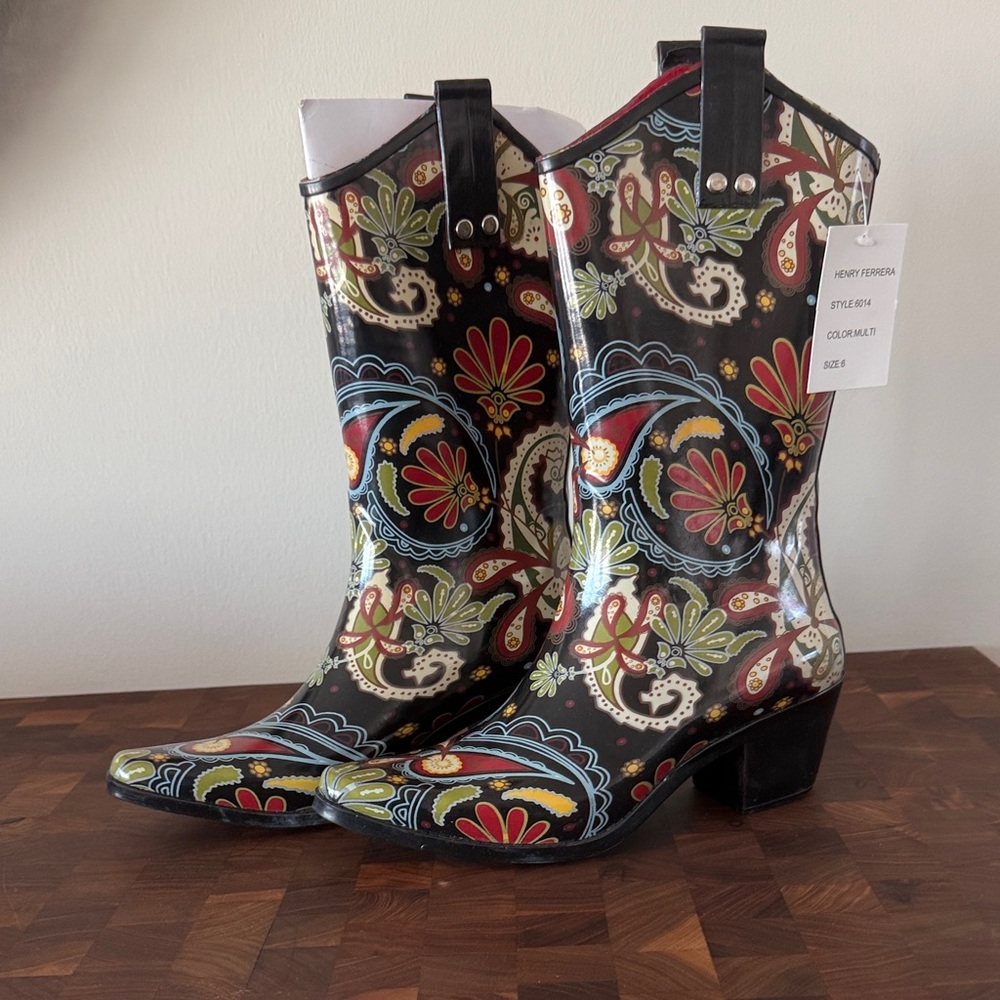Henry Ferrera Multicolor Floral Boots